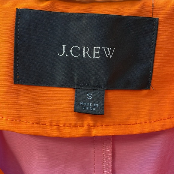 J.CREW Perfect Lightweight Rain Jacket in Pink Orange Small - Picture 3 of 16